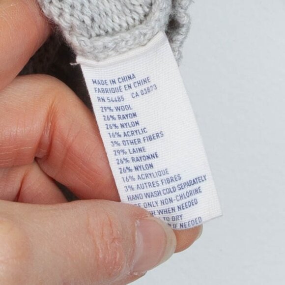 American Eagle Womens Gray Fair Isle V-Neck Dolman Wool Blend Sweater Size XS - Picture 5 of 7